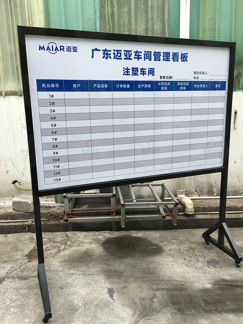 工廠生產(chǎn)車(chē)間管理看板制作